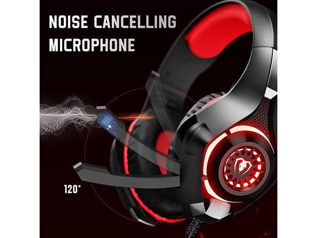 Gaming Headset for PS4, PS5, PC, Xbox One, Over-Ear Gaming Headphones with Noise Cancelling Mic, Premium Stereo, Lightweight Comfortable Earmuffs...