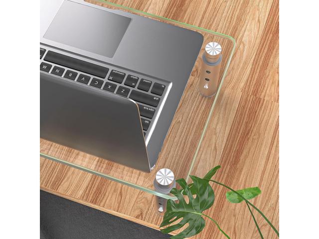Hemudu Monitor Stand -3 Adjustable Height Monitor Riser, Computer Monitor Stand, Desktop Organizer, Monitor Stand Riser for PC, Computer, Laptop Clear