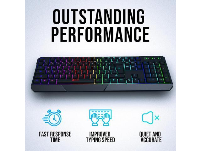 KLIM Chroma Wireless Keyboard RGB Backlit Gaming, Rechargeable Battery, PC Keyboard, Durable & Water-Resistant, Compatible with PS4, PS5 & Mac -...