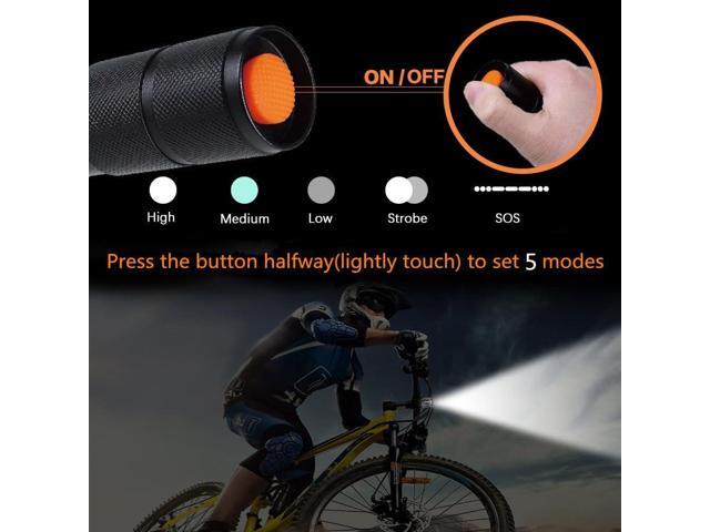 LED Flashlight 2 Pack, Small Flashlights High Lumens with 5 Modes, Waterproof Zoomable Tactical Flash Light for Camping Biking Hiking Outdoor Home...