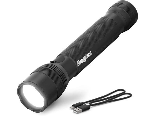 Energizer TacR-1000 LED Tactical Flashlight, Bright Rechargeable Flashlight for Emergencies and Camping Gear, Water Resistant Flashlight, USB.