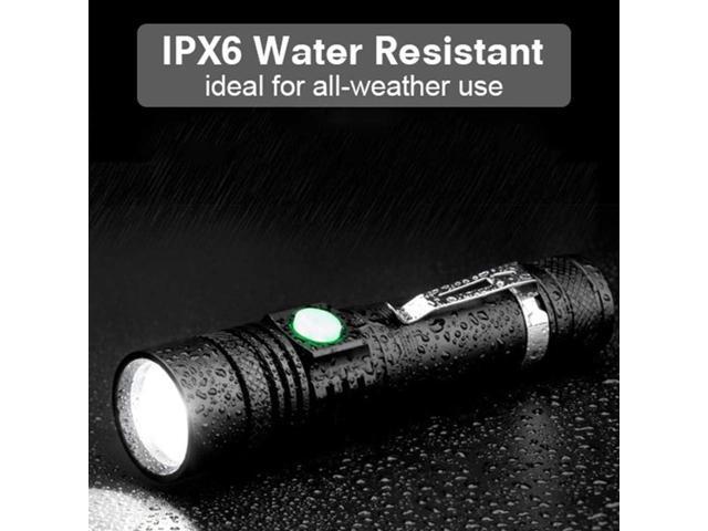 iToncs Rechargeable Flashlight, Pocket-Sized Torch with Super Bright High Lumens LED, Water Resistant, Zoomable, LED Tactical Flashlights with...