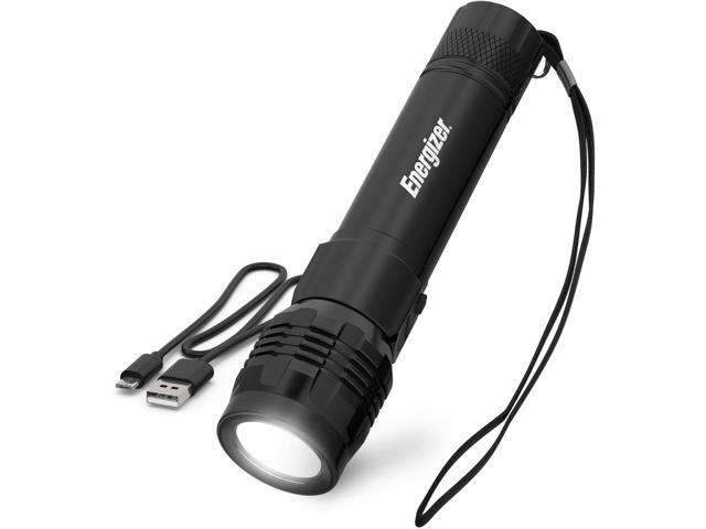 Energizer Rechargeable LED Flashlight X1000, Hybrid Power Capability, Ultra Bright 1000 Lumens, IPX4 Water Resistant, Rugged Aluminum Tactical LED...