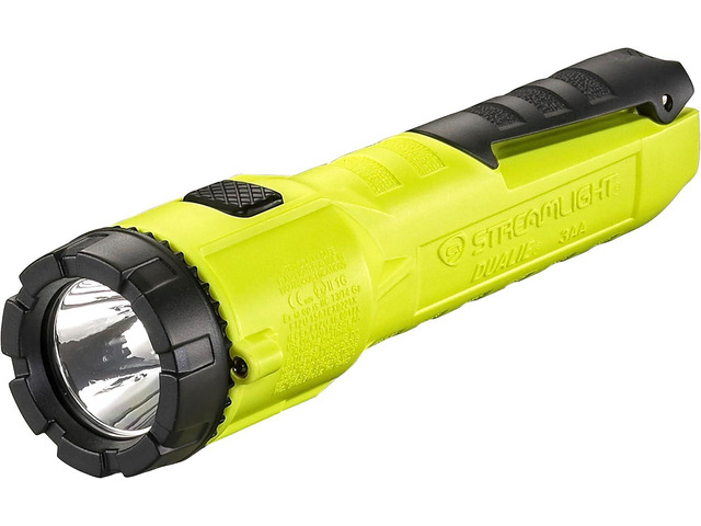 Streamlight 68751 Dualie 3AA 140-Lumen Intrinsically Safe Industrial Flashlight with Spot/Flood Without Batteries, Yellow