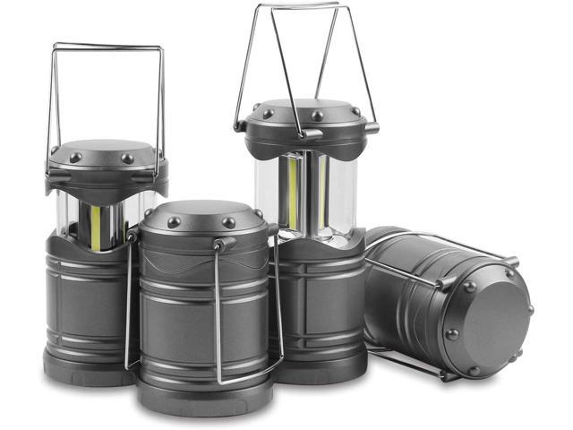 Lichamp LED Camping Lantern, 4 Pack Battery Powered Flashlight for Power Outages, Portable Collapsible Hanging Light Essential for Home, Outdoor,...