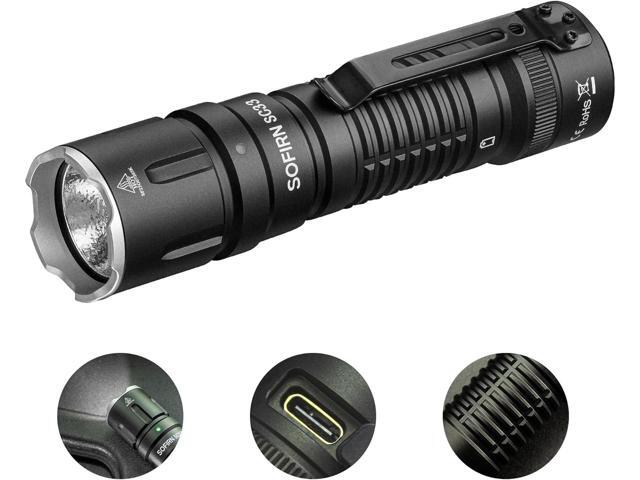 Tactical Flashlight Rechargeable Flashlights High Lumens - Sofirn SC33 Super Bright Flashlight 5200 Lumens, Powerful Flashlight High Powered,...