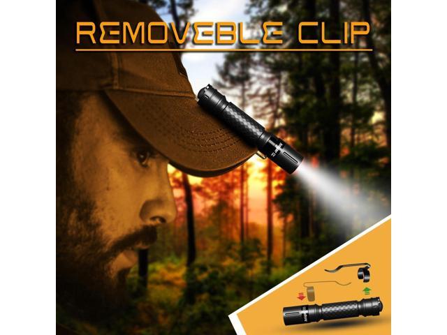 4 Pack 3 Modes Small Mini Flashlights LED Powerful Portable Pocket Compact light AAA Battery