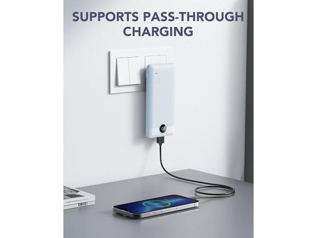 VRURC Portable Charger Built-in Cables and AC Wall Plug, USB C Power Bank 10000mAh, [2023 Upgraded Version] Phone Charger Compact Lightweight...