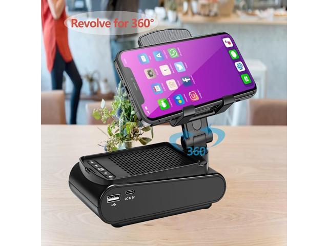 Gifts for Men,Cell Phone Stand with Wireless Bluetooth Speaker HD Surround Sound for Home and Outdoors with Bluetooth Speaker for Desk Compatible...