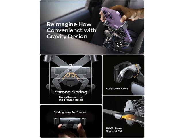 AINOPE Car Phone Holders for Your Car [Ultra Convenient] Air Vent Phone Mount [Thick Cases Friendly] Cell Phone Holder Car Accessories for Women...
