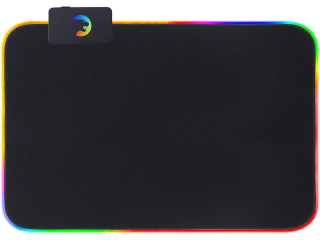 GAMEPOWER GP400 Premium LED RGB Gaming Mouse Pad - Large 15.75x15.75 inch or 400x400mm Water Resistant Desk Mat with Anti-Slip Rubber Base and 14...