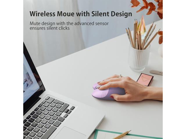 Cute Cat Wireless Mouse, 2.4GHz Wireless Silent Mouse, USB Receiver Plug and Play, 3 Adjustable DPI, Compatible with Notebook, PC, Laptop,...