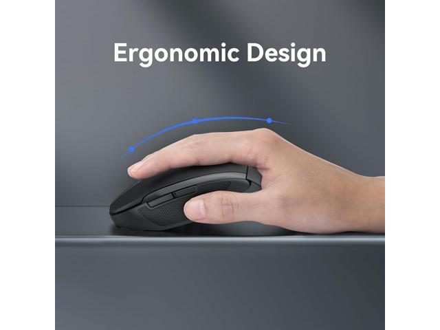 TECKNET Folding Wireless Mouse, 2.4G Travel Mouse Portable 3 Adjustable DPI 2000/1500/1000 Compatible with Notebook, PC, Computer, 2-Year Battery Life