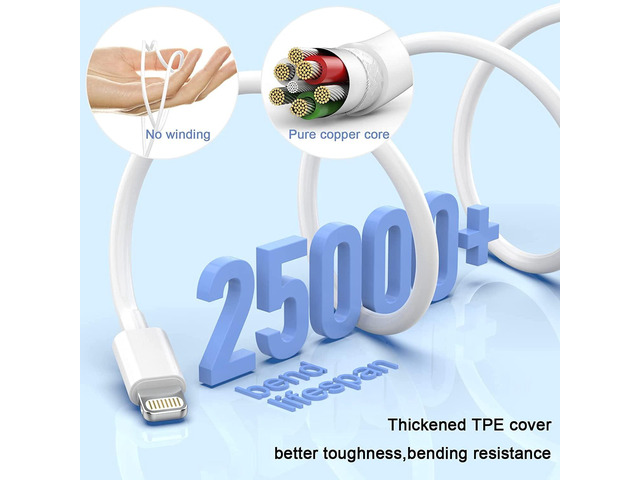 iPhone Charger 10ft, [MFi Certified] Long Lightning Cable Data Sync Charging Cords with USB Wall Charger Travel Plug Adapter for iPhone 13 12 11...