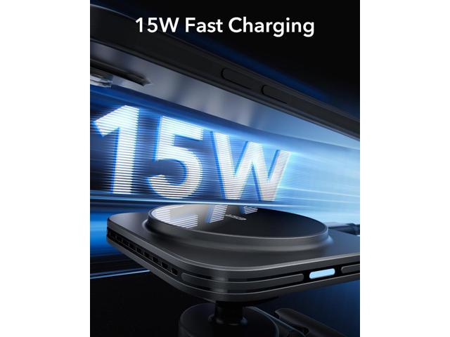 ESR for MagSafe Car Mount Charger, 15W Magnetic Wireless Car Charger, for MagSafe Car Charger, Air Vent Phone Holder for iPhone 16/15/14/13/12,...