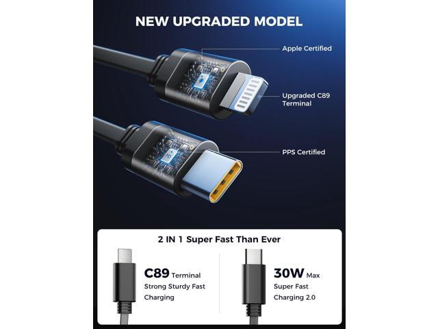Upgraded SUPERONE Retractable Car Charger 4 in 1, Fast Car Phone Charger with Cord 2.6ft, USB C and Lightning Car Charger Adapter, Compatible with...
