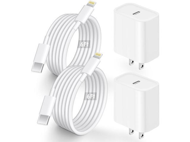 AISNI for Phone 13 14 Fast Charger, 2 Pack 20W PD Phone Charger Fast Charging USB C Wall Charger with 6FT USB C Cable Compatible with iP14 13 12 11...