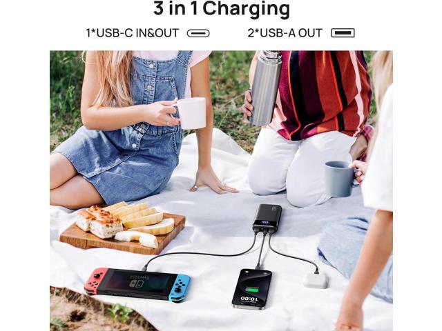 INIU Portable Charger, 22.5W 20000mAh USB C in & Out Power Bank Fast Charging, PD 3.0+QC 4.0 LED Display Phone Battery Pack Compatible with iPhone...