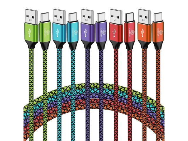 USB Type C Cable 5-Pack 10ft USB A to Type C Cable 10 Feet Extra Long Fast Charging Type C Cord Phone Charger for Samsung Galaxy S10 S9 S8 Note 9 8...