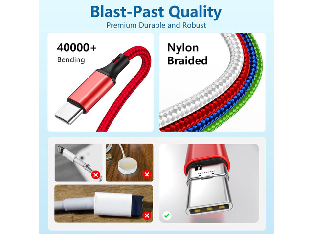 2Pack Multi Charging Cable for Apple Watch Charger USB Magnetic Charger Nylon Braided USB C/L/Micro Port Compatible with iWatch Series 10-1/iPhone...