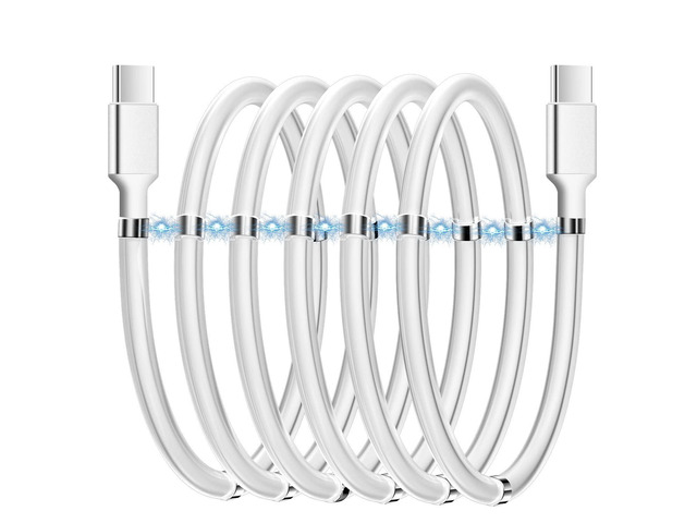 AICase Magnetic Charging Cable, Type C to Type C (3.3 FT) Super Organized Charging Magnetic Absorption Nano Data Cable for Samsung S23/S22/S21/S20...