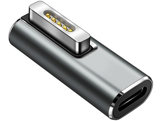 Magnetic USB C Female to Mags 2 T Tip Male Adapter 100W PD Power Charger Type-C Converter Connector Support for MacBook Pro Air 2013 2014 2015...