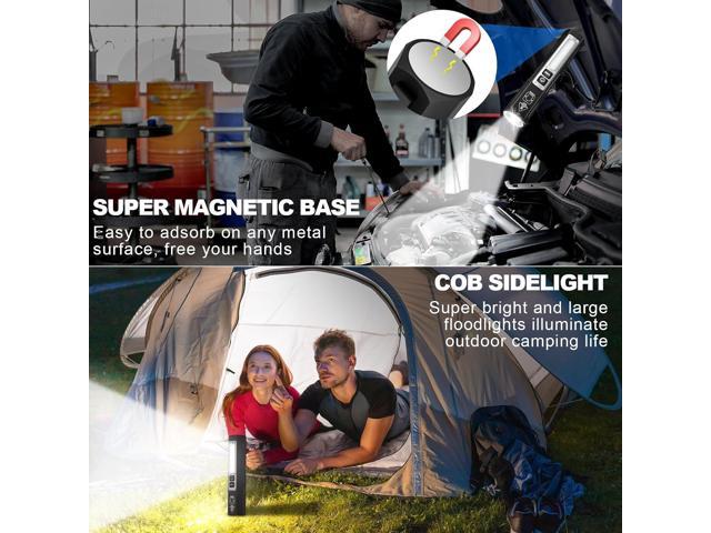 LED Rechargeable Magnetic Flashlights 20000 High Lumens - Super Bright Long Beam Pocket Powerful Flashlight 8 Modes with COB Work Light, Dual...