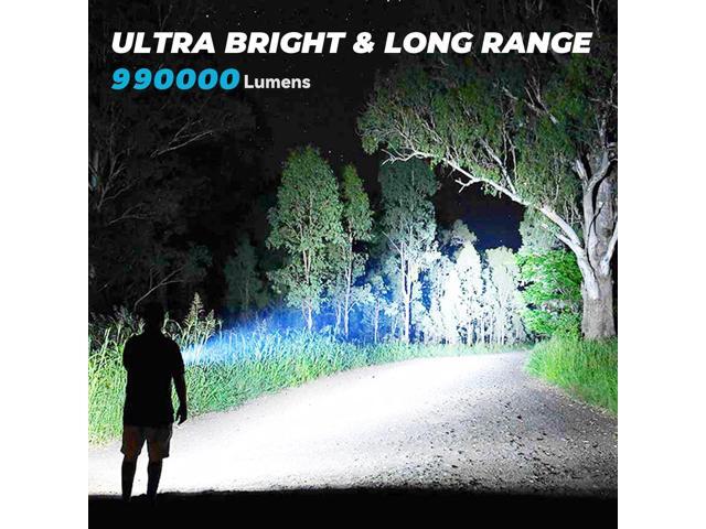 Rechargeable Led Flashlights High Lumens: 990,000 Lumen Super Bright Flashlight, 7 Modes with COB Work Light, IPX6 Waterproof, Powerful Handheld...