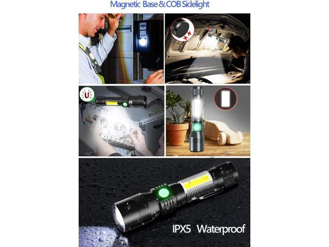 Black Light UV Flashlight Rechargeable, 3in1 Super Bright Tactical Flashlights LED UV Black Light &Redlight, 2000Lumen 7Modes, Zoomable, Waterproof...
