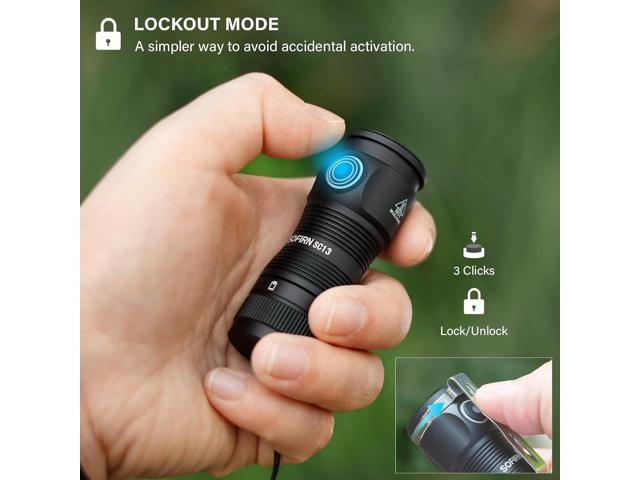 sofirn LED Small Flashlight USB C Rechargeable, SC13 Bright 1300 Lumens EDC Keychain Flashlights with IPX8 Waterproof, Portable Key Ring Mini Flash...