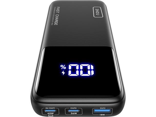 INIU Power Bank, 20000mAh 65W Compact USB C Laptop Portable Charger, PD QC Fast Charging 3-Output Battery Pack, Travel Charger for Laptop MacBook...
