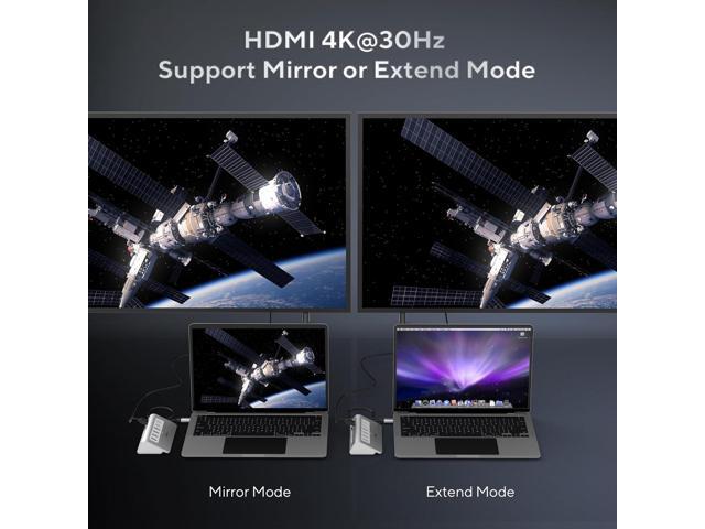 USB C Hub, INTPW 9-in-1 USB C Hub Multiport Adapter with 3.28FT Cable, USB C USB Hub with 4K HDMI, PD 100W, USB-C and 2 USB A 3.0 5Gbps, 2 USB A...