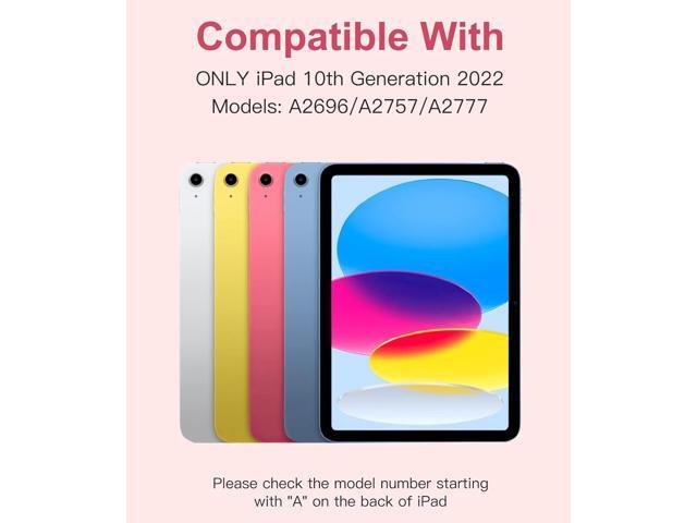 iPad 10th Generation Case with Keyboard 10.9 Inch - 7 Colors Backlit Wireless Detachable Folio Keyboard Cover with Pencil Holder for New iPad 10th...
