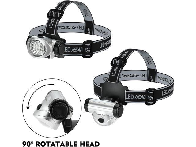EverBrite 5-Pack LED Headlamp, 4 Lighting Modes, Pivoting Head with Adjustable Headband, Perfect for Running, Camping and Hiking, Batteries Included