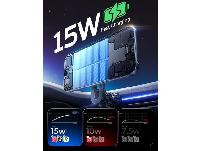 LISEN for 15W MagSafe Car Mount Charger, for iPhone 16 Wireless Magnetic Car Charger, for Magsafe Car Mount Phone Charger Vent for Mag Safe....