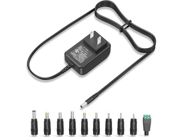 9V 1A 0.8A 0.5A Charger 9.0V 1.0A AC Adapter 9W Switching Power Supply DC 9V 1000mA 800mA 600mA 500mA 300mA Adaptor Regulated Transformer Cord with...