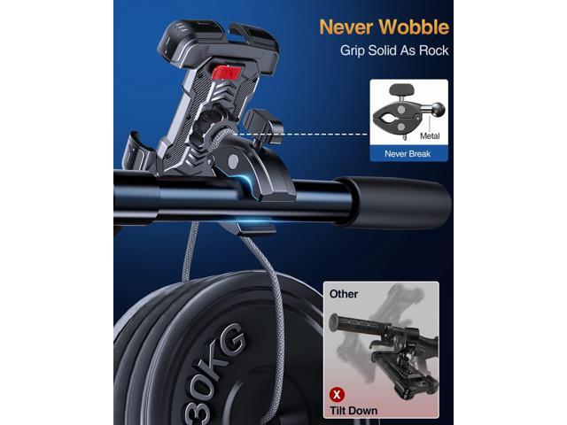 Motorcycle Phone Mount Holder, [150mph Wind Anti-Shake][7.2inch Big Phone Friendly] Bike Phone Holder, Motorcycle Handlebar Cell Phone Clamp,...