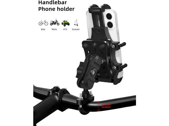 Motorcycle Phone Mount with Vibration Dampener, One-Hand Operation Motorcycle Bike Phone Holder Holds 4.7'-7.1' Cell Phones on Handlebar, Cell...