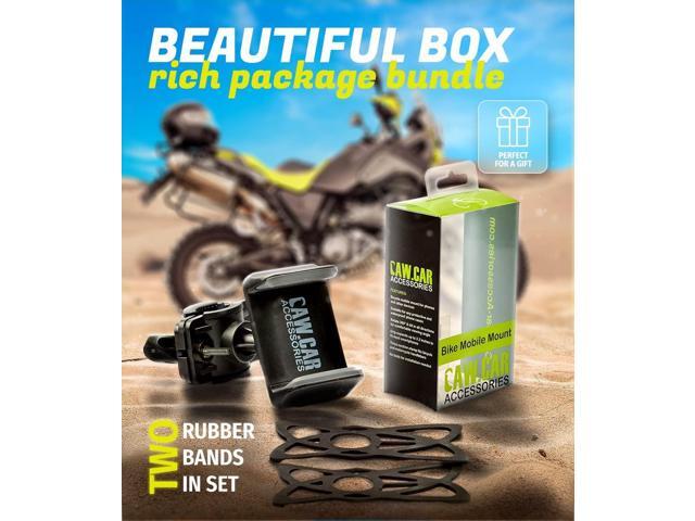 Metal Bike & Motorcycle Phone Mount for Any Smartphone (iPhone 14 Pro Max/Mini, Galaxy S23). Unbreakable Handlebar Cell Phone Holder for Bike,...