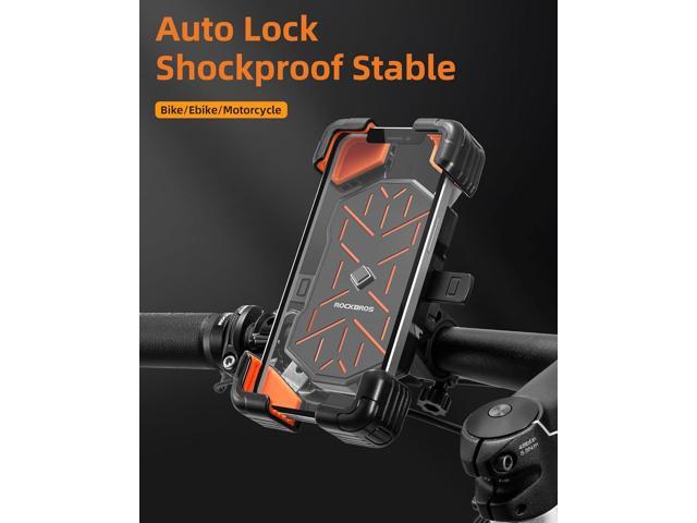 ROCKBROS Motorcycle Bike Phone Holder Mount, for 4.5''-7.1'' Phones, Quick Release Motorcycle Bike Phone Mount Handlebar Clamp, 360° Rotatable...