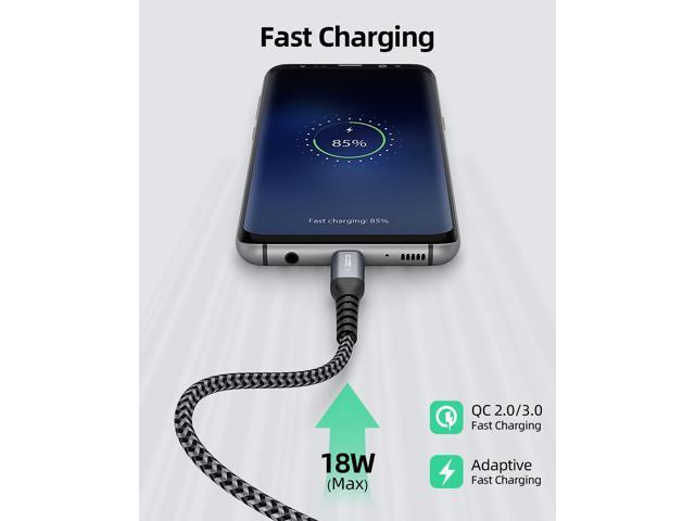 SUNGUY USB C Cable 1.5FT [3Pack] 3A USB to USB C Cable Fast Charging Data Sync Braided Compatible with iPhone 16 15 Pro/Pro Max/Plus, Samsung...