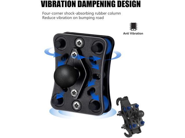 Motorcycle ATV Phone Holder, Aluminum Heavy Duty Phone Mount for Motorcycle Universal 7/8'-9/8' Handlebars, Fit for All iPhone 14 13 12 Pro Max...