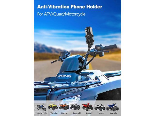 Motorcycle ATV Phone Holder, Aluminum Heavy Duty Phone Mount for Motorcycle Universal 7/8'-9/8' Handlebars, Fit for All iPhone 14 13 12 Pro Max...