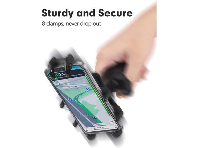 Motorcycle ATV Phone Holder, Aluminum Heavy Duty Phone Mount for Motorcycle Universal 7/8'-9/8' Handlebars, Fit for All iPhone 14 13 12 Pro Max...