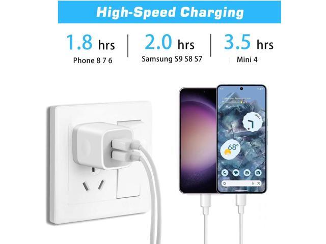 USB Wall Charger,4-Pack 2.1A Dual Port USB Cube Power Adapter Wall Charger Plug Charging Block Cube for iPhone 14/13/12/11/Pro Max/XS/XR/X/8/7/6...