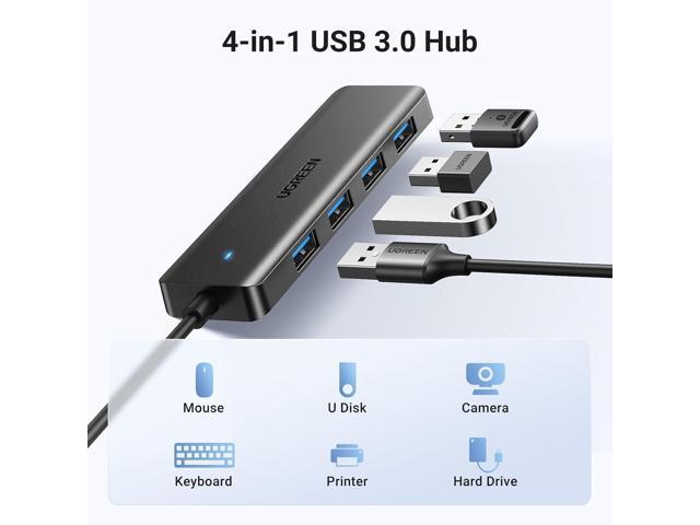 UGREEN USB 3.0 Hub, 4 Ports USB A Splitter Ultra-Slim USB Expander for Mouse, Keyboard, Flash Drive, U Disk, Printer Compatible with Laptop,...