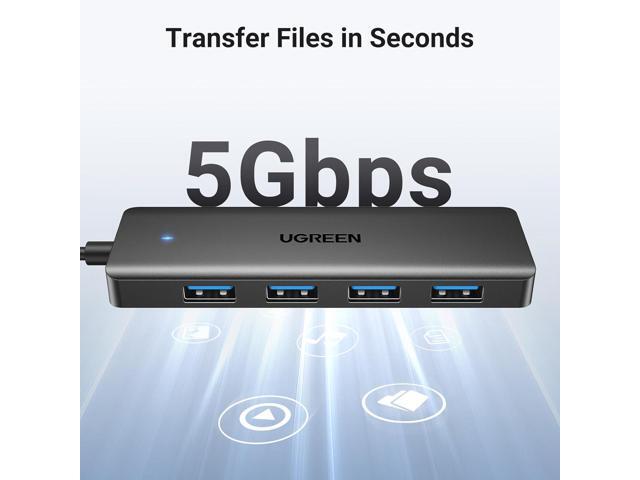 UGREEN USB 3.0 Hub, 4 Ports USB A Splitter Ultra-Slim USB Expander for Mouse, Keyboard, Flash Drive, U Disk, Printer Compatible with Laptop,...