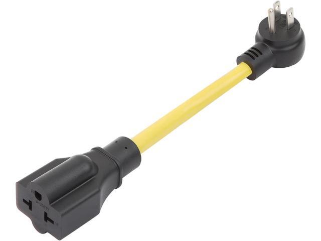 Heavy Duty 4 in 1 NEMA 5-15P Adapter Cord 12AWG, Plugrand NEMA 5-15P to 5-15R, 5-20R, 6-15R, 6-20R Adapter Cable, 15A/125V Household AC Plug to 20...