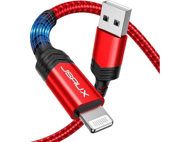 JSAUX MFi Certified Lightning Cable 6ft, Charger Cable for iPhone Nylon Braided Heavy Duty, Upgraded C89 USB Lightning Cord for iPhone 11 Xs Max X...