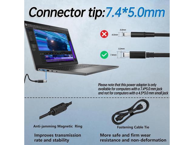 65W Watt 7.4mm Laptop Charger Fit for Dell Latitude 5580 5490 7490 E6430 E5470 5400 5500 5480 5590 7480 5290 7290 E6420 E7470 E5440 E7440 E7450...